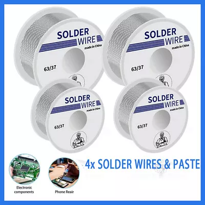 4X 60-40 Tin Rosin Core Solder Wire Electrical Soldering Sn60 Flux 0.8mm 1.0mm • $14.59