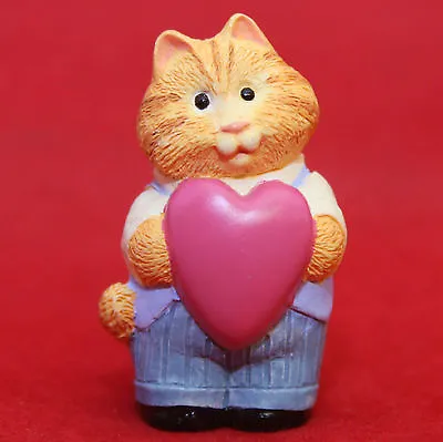 Hallmark Merry Miniature Valentine's 1995 Cameron The Cat W/ Heart QSM8009 NEW • $7.14