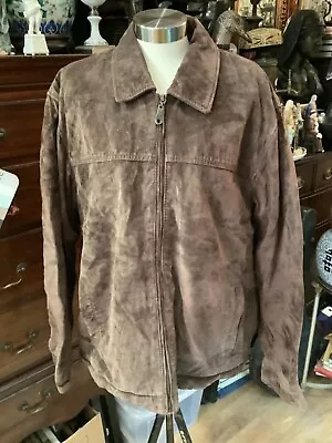 Authentic Men’s (l) Columbia Brown Suede Zipper Front Jacket Must See No Res • $19.99