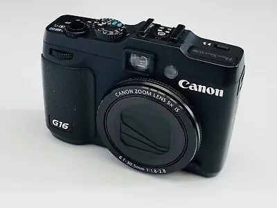 Canon PowerShot G16 12.1 MP Digital Camera - Black - Retro Style Pro Compact • £225