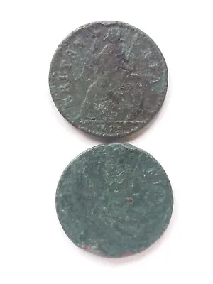 Charles Ii 2nd Farthings Pair One Is 1675 Detector Found Metal Detecting Finds • £22