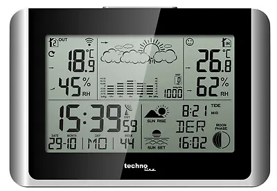 Technoline WS 6767 - Wireless Weather Station With Up To 3 Outdoor Transmitters  • £30.46