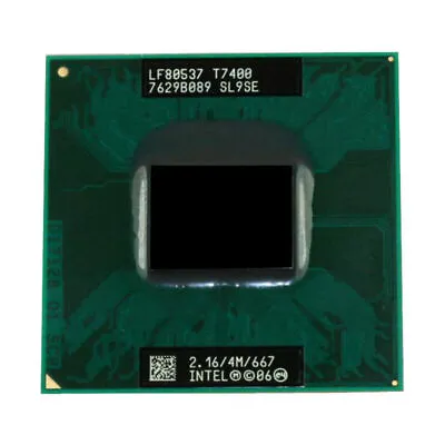 Intel Core 2 Duo T7400 2.16GHz 4MB 667MHz SL9SE Dual-Core LAPTOP CPU Processor • £7