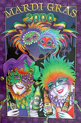 2000 Andrea Mistretta Mardi Gras Art Print  Heineken New Orleans Rare  • $24.95