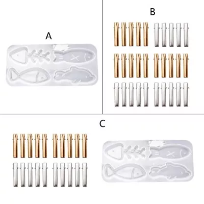 Hair Pin Casting Mold Hair Clip Making Silicone Casting Tool Silicone Material • £5.96