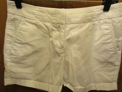 Womens J.crew Chino Broken-in 100% Cotton White Shorts Size 2  Waist Flat 16  • $9.95