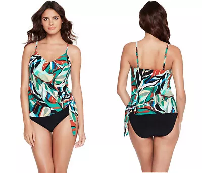 Magicsuit Womens Force Of Nature Alex Underwire Tankini Top Only Sz 12 • $75