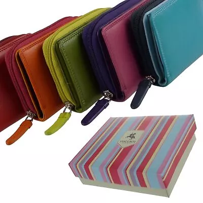 Ladies Compact Leather Purse/Wallet By Visconti Gift Boxed • $44.10