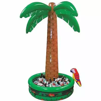 Hawaiian Luau Party Inflatable Blow Up Palm Tree Drinks Can Cooler Holder 1.8m • $48.99