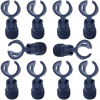 10PACK LOT Small Compact Condenser Size Plastic Mic Microphone Stand Clip Holder • $11.03