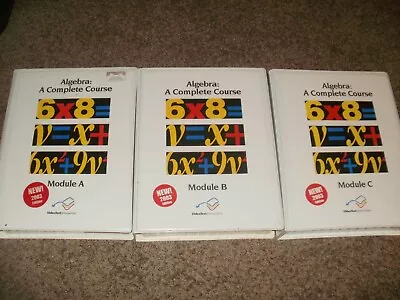 VideoText Interactive ALGEBRA A Complete Course Modules A B C Full Set VHS Books • $99.99