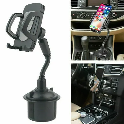 1x Black Adjustable Car Cup Mount Holder Cradle For IPhone Samsung Cell Phone • $11.83