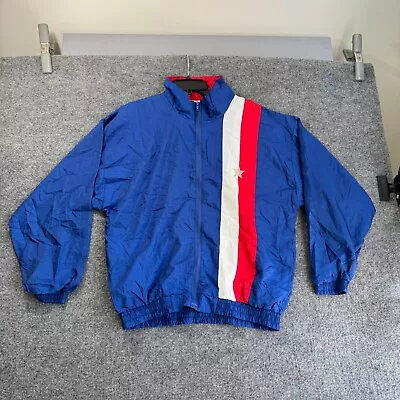 Vintage Active Exposure Jacket Mens Large Blue Red Plaid Windbreaker 90s Retro* • $17.65
