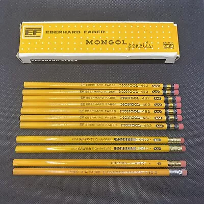 Vintage Eberhard Faber MONGOL 482 #3 Pencils Unsharpened W/ Box (Please Read) • $29.95