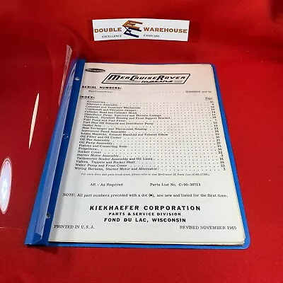 Vintage Nov 1965 MerCruiser Rover Marine Parts List Manual C-90-36713 • $19.99