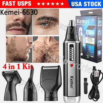 4 In 1 Mens Grooming Kit With USB Rechargeable Nose And Ear Hair Trimmer For Men • $15.99