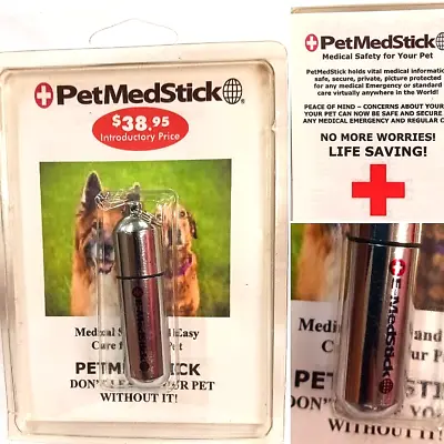 Pet Med Stick Metal Casing Usb Flash Drive With Medical Information For Your Pet • $22