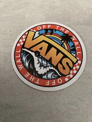 VANS Off The Wall 2.5” Surf Skateboard Sticker Tropical Wave Decal Checkerboard • $3.99