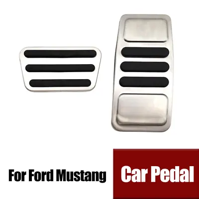 Non Silp Stainless Steel Automatic Car Gas Pedal Pad For Ford Mustang 2015-2023 • $35.50