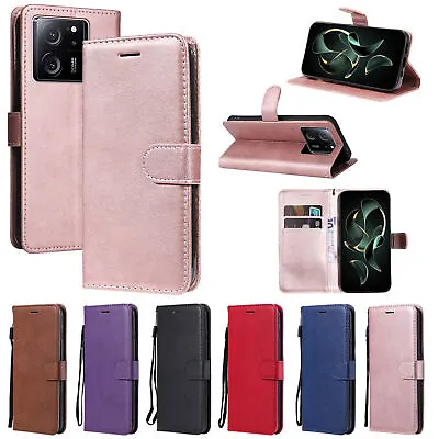 Leather Flip Wallet Phone Case For Xiaomi 13T 14 K70e Redmi Note 13 POCO X6 M6 • £5.65