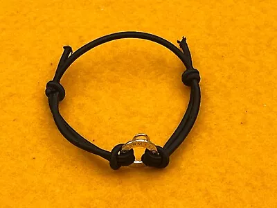 Thomas Sabo Stretchy Black Adjustable Elastic  And Silver Charm Carrier Bracelet • £17.50