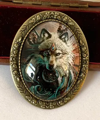 Gorgeous Fenrir Viking Wolf Fantasy VTG Effect Handmade Cameo Brooch - BN • $14.91