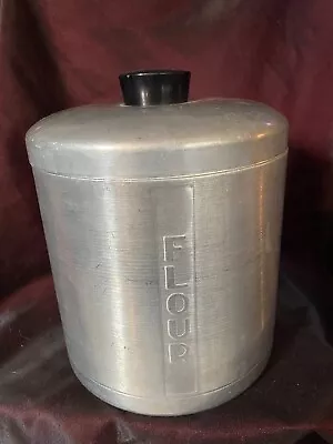 Vintage MCM Aluminum Tin 9” Flour Canister Replacement  • $19