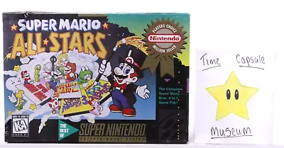 Super Mario All Stars New Super Nintendo SNES Rare Factory Sealed VGA WATA NIB • $679.99