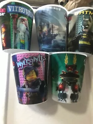 The Lego Movie-5 Promotional Lenticular Cups-mcdonalds 2013 • $12