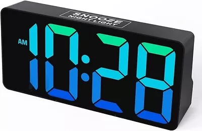 2x RGB Multi-Color Digital Alarm Clock CR1023E • $22.99