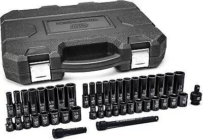 84916N 44 Pc. 3/8  Drive 6 Point Standard & Deep Impact SAE/Metric Socket Set • $93