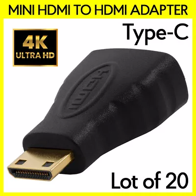 20PCS Mini HDMI Type C Male To Standard HDMI Female Adapter Connector Converter • $18.59