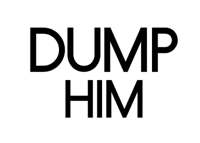 DUMP HIM  Die Cut Vinyl Decal Prank Joke Funny Adult Novelty • $4.99