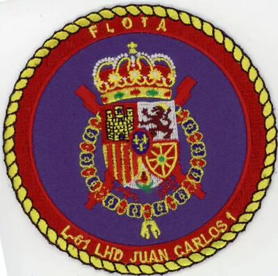 Patch Spain Navy L-61 Lhd Juan Carlos I Fleet Iron On  Parche • £6.76