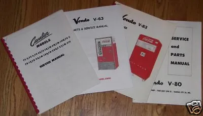 Coca-Cola Vendo Machine Service And Parts Manual V-39 1949 Model Vendo 39 • $15