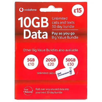 English Vodafone SIM Card FOR ACTIVATION IN THE UK • $13.99