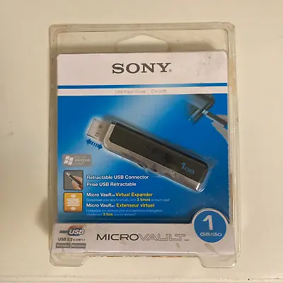 Sony Micro Vault Midi 1GB USB Flash Drive - USM1GJ - New Sealed • $24.99