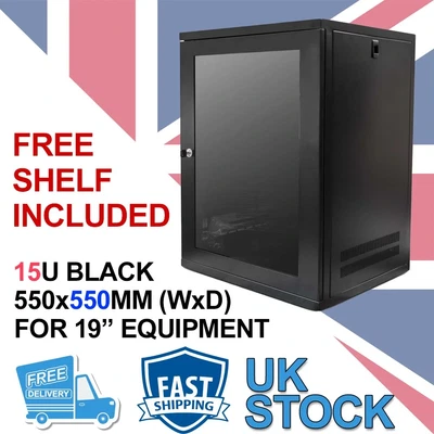 £159.99 • Buy 15U 19  550MM Network Cabinet Data Comms Wall Rack For Patch Panel, Switch, PDU