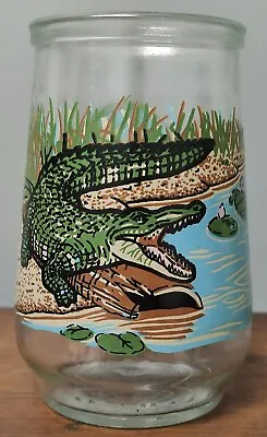 Crocodile Jelly Jar Glass Welchs Endangered Species Collection #11 4  Tall • $6.99