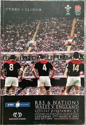 2007 WALES V ENGLAND Programme  • £2.99