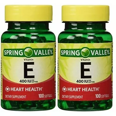 Spring Valley Vitamin E 400 IU 100 Softgels - 2Pack • $17.99