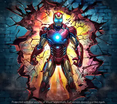 3D Marvel Iron Man Custom Made 20 Oz Skinny Stainless Steel Tumbler P0139 • $35