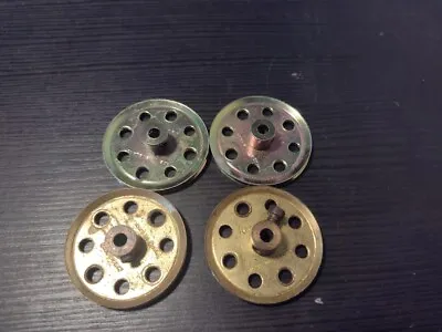 Meccano 4 Brass 1.5 Inch Pulleys No 21 • £5.95