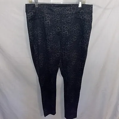 Chico’s Dress Pants Women’s Size 2T U.S. 12T Black Leopard Print W 34 Ins 30  • $39.88