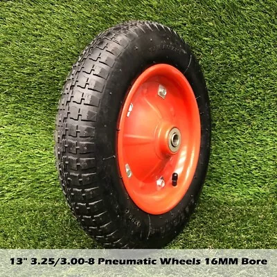 13  3.25/3.00-8 Pneumatic Wheels Trolley Cart Wheelbarrow Tyres WHEEL Tyre 16MM • $37.80