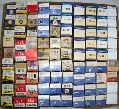 Lot Of (90) NOS & Used TUBES In Boxesradio7 & 9 Pin Miniature Types • $28.95