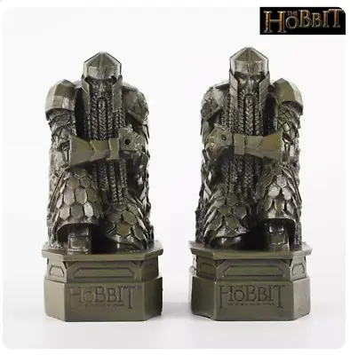 The Hobbit 2: The Desolation Of Smaug Lonely Mountain Dwarf Statue Bookends 2pcs • $39.08