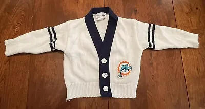 CHESTNUT HILL KIDSWEAR Vintage MIAMI DOLPHINS 3 Button Sweater In Fair Shape • $14.99