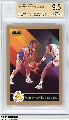 Sarunas Marciulionis RC BGS 9.5: 1990-91 SkyBox Rookie Highest Subgrades POP 3 • $44.99