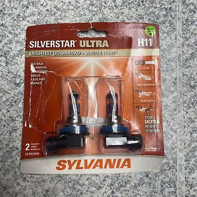 NEW - Sylvania H11 Silverstar ULTRA NIGHT VISION Halogen Headlight Bulbs 2-Pack • $28